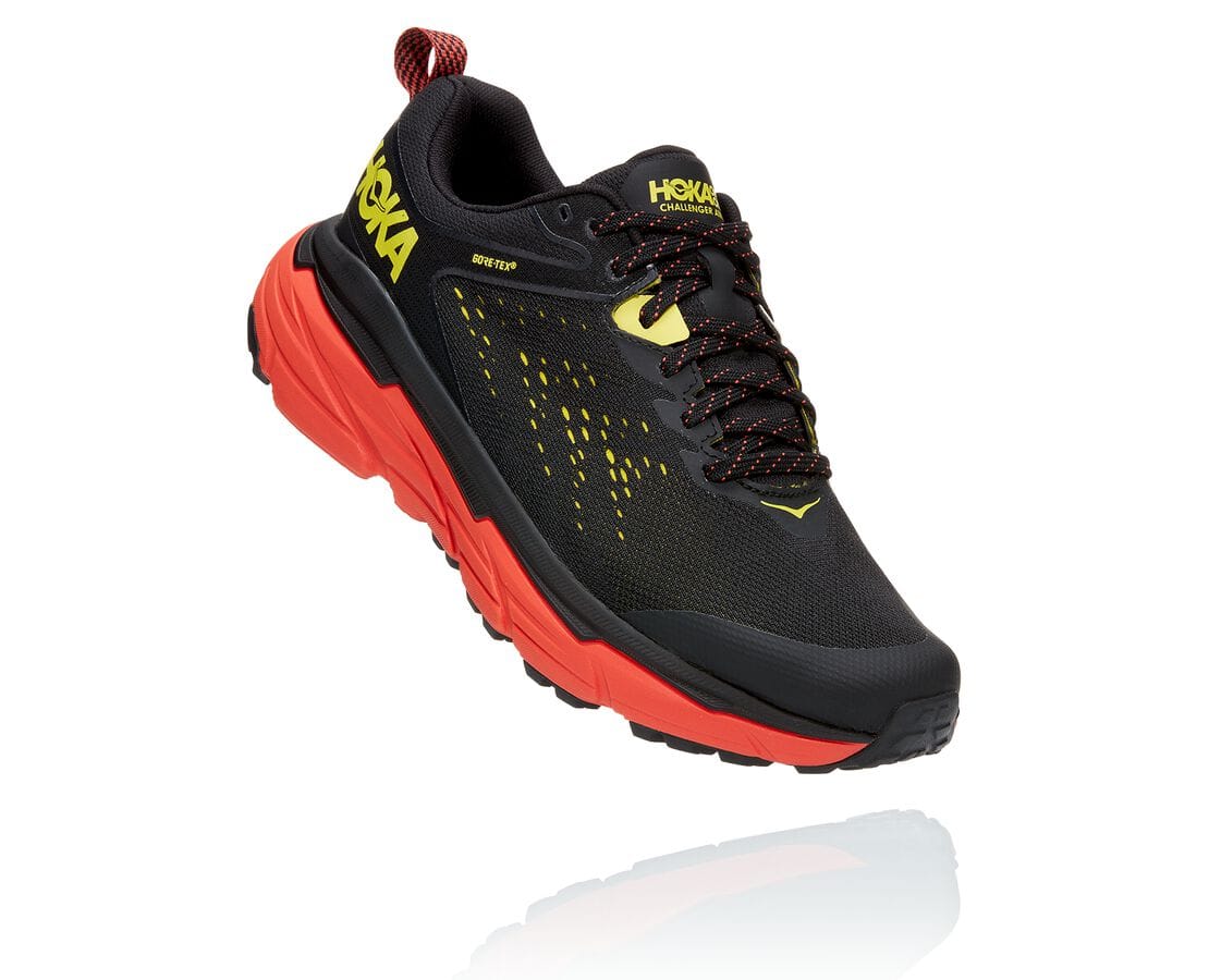 Hoka One One Challenger Atr 6 Gore-Tex Philippines - Men's Trail Running Shoes - Black / Green | RJ4